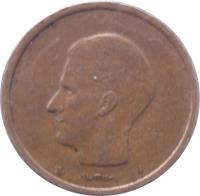 obverse of 20 Francs - Baudouin I - Dutch text (1980 - 1993) coin with KM# 160 from Belgium. Inscription: ELSTRØM