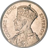 New Zealand coin 1 Florin - George V (1933 - 1936) obverse obverse of 1 Florin - George V (1933 - 1936) coin with KM# 4 from New Zealand. Inscription: GEORGE V KING EMPEROR
