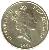 obverse of 1 Dollar - Elizabeth II - 4'th Portrait (1999 - 2013) coin with KM# 120 from New Zealand. Inscription: NEW ZEALAND ELIZABETH II 2000
