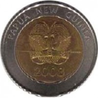 Papua New Guinea coin 2 Kina - Elizabeth II - Bank of Papua New Guinea (2008) obverse obverse of 2 Kina - Elizabeth II - Bank of Papua New Guinea (2008) coin with KM# 51 from Papua New Guinea. Inscription: PAPUA NEW GUINEA