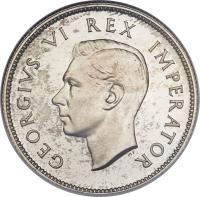 South Africa coin 2 Shillings - George VI (1937 - 1947) obverse obverse of 2 Shillings - George VI (1937 - 1947) coin with KM# 29 from South Africa. Inscription: GEORGIVS VI REX IMPERATOR