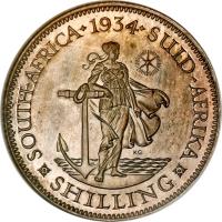 South Africa coin 1 Shilling - George V (1923 - 1936) reverse reverse of 1 Shilling - George V (1923 - 1936) coin with KM# 17 from South Africa. Inscription: SOUTH · AFRICA · 1924 · ZUID · AFRIKA 1 SHILLING 1
