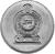 obverse of 1 Rupee (1972 - 2004) coin with KM# 136 from Sri Lanka.