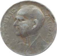 reverse of 400 Réis (1938 - 1942) coin with KM# 547 from Brazil. Inscription: GETULIO VARGAS