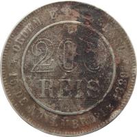 Brazil coin 200 Réis (1889 - 1900) reverse reverse of 200 Réis (1889 - 1900) coin with KM# 493 from Brazil. Inscription: ORDEM E PROGRESSO 200 RÉIS *15 DE NOVEMBRO DE 1889*