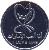 obverse of 1 Dirham - Zayed bin Sultan Al Nahyan - I Love UAE (2010) coin with KM# 99 from United Arab Emirates. Inscription: I LOVE UAE أنا أحب الإمارات