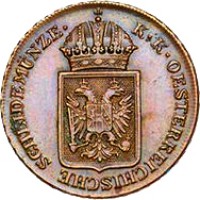 Austria coin 2 Kreuzer - Ferdinand I (1848) obverse obverse of 2 Kreuzer - Ferdinand I (1848) coin with KM# 2188 from Austria. Inscription: K · K · OESTERREICHISCHE SCHEIDEMUNZE ·