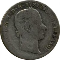 Austria coin 1/4 Florin - Franz Joseph I (1857 - 1859) obverse obverse of 1/4 Florin - Franz Joseph I (1857 - 1859) coin with KM# 2213 from Austria. Inscription: FRANC · IOS · I · D · G · AVSTRIAE IMPERATOR A