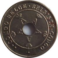 obverse of 10 Centimes - Albert I (1910 - 1928) coin with KM# 18 from Belgian Congo. Inscription: ** CONGO BELGE · BELGISH-CONGO · A A A A A