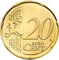 reverse of 20 Euro Cent - Philippe (2014 - 2015) coin with KM# 335 from Belgium. Inscription: 20 EURO CENT LL