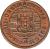 obverse of 10 Réis - João VI (1818 - 1823) coin with KM# 314 from Brazil. Inscription: X · 1820 · · R · JOANNES · VI · D · G · PORT · BRAS · ET · ALG · REX ·