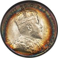 obverse of 10 Cents - Edward VII (1903 - 1904) coin with KM# 8 from Canadian provinces.