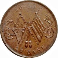 China coin 20 Cash (1920) obverse obverse of 20 Cash (1920) coin with Y# 393 from China. Inscription: HO-NAN 20 CASH