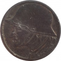 obverse of 10 Pfennig - Düren (Rheinprovinz) (1918) coin with F# 105 from Germany. Inscription: SD