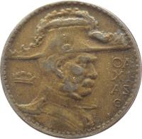 Brazil coin 2000 Réis - Round (1936 - 1938) reverse reverse of 2000 Réis - Round (1936 - 1938) coin with KM# 542 from Brazil. Inscription: CAXIAS CB