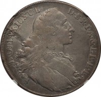 German States coin 1 Conventionsthaler - Maximilian III Joseph - Madonnentaler (1760 - 1777) obverse obverse of 1 Conventionsthaler - Maximilian III Joseph - Madonnentaler (1760 - 1777) coin with KM# 519 from German States. Inscription: D.G.MAX.IOS.U.B. D.S.R.I.A.&EL.L.L.