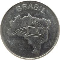 obverse of 10 Cruzeiros (1980 - 1986) coin with KM# 592 from Brazil. Inscription: BRASIL