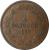 reverse of 1 Baiocco - Pius IX (1850 - 1853) coin with KM# 1345 from Italian States. Inscription: 1 BAIOCCO 1850 R