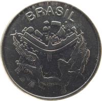Brazil coin 50 Cruzeiros (1981 - 1986) obverse obverse of 50 Cruzeiros (1981 - 1986) coin with KM# 594 from Brazil. Inscription: BRASIL