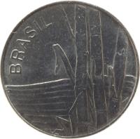 obverse of 1 Cruzeiro (1979 - 1984) coin with KM# 590 from Brazil. Inscription: BRASIL