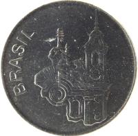obverse of 20 Cruzeiros (1981 - 1986) coin with KM# 593 from Brazil. Inscription: BRASIL
