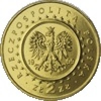 Poland coin 2 Złote - Potocki Palace, Radzyn Podlaski (1999) obverse obverse of 2 Złote - Potocki Palace, Radzyn Podlaski (1999) coin with Y# 372 from Poland. Inscription: RZECZPOSPOLITA POLSKA 19 99 ZŁ 2 ZŁ MW