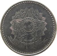 obverse of 1 Cruzado (1986 - 1988) coin with KM# 605 from Brazil. Inscription: REPUBLICA FEDERATIVA DO BRASIL 15 DE NOVEMBRO DE 1889