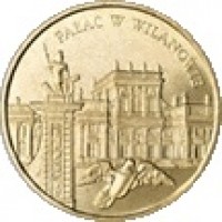 reverse of 2 Złote - Wilanowie Palace (2000) coin with Y# 390 from Poland. Inscription: PAŁAC W WILANOWIE