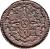 reverse of 2 Maravedis - Fernando VII - Segovia (1816 - 1833) coin with KM# 487 from Spain.