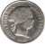 obverse of 40 Centimos de Escudo - Isabel II (1864 - 1868) coin with KM# 628 from Spain. Inscription: ISABEL 2ª.POR LA G. DE DIOS Y LA CONST. 1866
