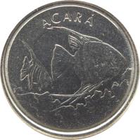 Brazil coin 1000 Cruzeiros (1992 - 1993) reverse reverse of 1000 Cruzeiros (1992 - 1993) coin with KM# 626 from Brazil. Inscription: ACARÁ