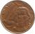 obverse of 5 Centavos (1998 - 2014) coin with KM# 648 from Brazil. Inscription: BRASIL TIRADENTES