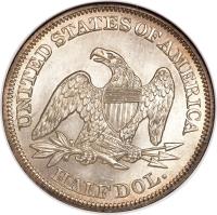 United States coin 1/2 Dollar - Seated Liberty Half Dollar; Without date arrows (1856 - 1866) reverse reverse of 1/2 Dollar - Seated Liberty Half Dollar; Without date arrows (1856 - 1866) coin with KM# A68 from United States.