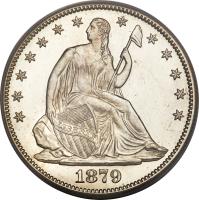 United States coin 1/2 Dollar - Seated Liberty Half Dollar; Without date arrows; With drapery (1875 - 1891) obverse obverse of 1/2 Dollar - Seated Liberty Half Dollar; Without date arrows; With drapery (1875 - 1891) coin with KM# A99 from United States.