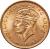 obverse of 1 Cent - George VI (1937 - 1947) coin with KM# 21 from Belize. Inscription: · GEORGE VI KING AND EMPEROR OF INDIA