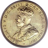 British West Africa coin 1 Shilling - George V (1920 - 1936) obverse obverse of 1 Shilling - George V (1920 - 1936) coin with KM# 12a from British West Africa. Inscription: GEORGIVS V D.G.BRITT: OMN:REX F.D.IND:IMP: