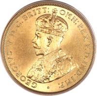 obverse of 2 Shillings - George V (1920 - 1936) coin with KM# 13b from British West Africa. Inscription: · GEORGIVS V D.G.BRITT: OMN:REX F.D.IND:IMP: