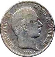 Denmark coin 2 Kroner - Christian IX (1875 - 1899) obverse obverse of 2 Kroner - Christian IX (1875 - 1899) coin with KM# 798 from Denmark.