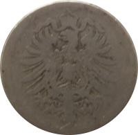 obverse of 10 Pfennig - Wilhelm I - Small eagle (1873 - 1889) coin with KM# 4 from Germany. Inscription: A A