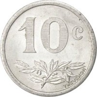 reverse of 10 Centimes - Charleville (1921) coin from France. Inscription: 10c THEVENON