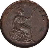 Ionian Islands coin 1 Lepton (1834 - 1862) obverse obverse of 1 Lepton (1834 - 1862) coin with KM# 34 from Ionian Islands. Inscription: BRITANNIA.