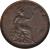 obverse of 1 Lepton (1834 - 1862) coin with KM# 34 from Ionian Islands. Inscription: BRITANNIA.
