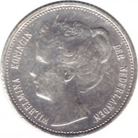 Netherlands coin 10 Cents - Wilhelmina (1898 - 1901) obverse obverse of 10 Cents - Wilhelmina (1898 - 1901) coin with KM# 119 from Netherlands. Inscription: WILHELMINA KONINGIN DER NEDERLANDEN