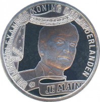 Netherlands coin 10 Euro - Willem-Alexander - The Inauguration of King Willem-Alexander (2013) obverse obverse of 10 Euro - Willem-Alexander - The Inauguration of King Willem-Alexander (2013) coin with KM# 339 from Netherlands. Inscription: WILLEM-ALEXANDER KONING DER NEDERLANDEN JE MAIN