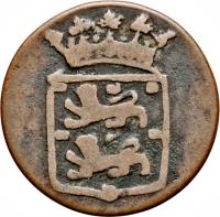 Netherlands East Indies coin 1 Duit - West Friesland (1729 - 1794) obverse obverse of 1 Duit - West Friesland (1729 - 1794) coin with KM# 131 from Netherlands East Indies.