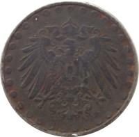 obverse of 10 Pfennig - Wilhelm II - Large eagle; Beaded border (1916 - 1922) coin with KM# 20 from Germany. Inscription: A A