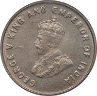 Straits Settlements coin 5 Cents - George V (1920) obverse obverse of 5 Cents - George V (1920) coin with KM# 34 from Straits Settlements. Inscription: GEORGE V KING AND EMPEROR OF INDIA