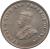 obverse of 5 Cents - George V (1920) coin with KM# 34 from Straits Settlements. Inscription: GEORGE V KING AND EMPEROR OF INDIA