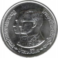 obverse of 10 Baht - Rama IX - Reign (1981) coin with Y# 146 from Thailand.