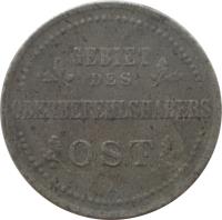 obverse of 3 Kopeck - Wilhelm II (1916) coin with KM# 23 from Germany. Inscription: GEBIET DES OBERBEFEHLSHABERS OST
